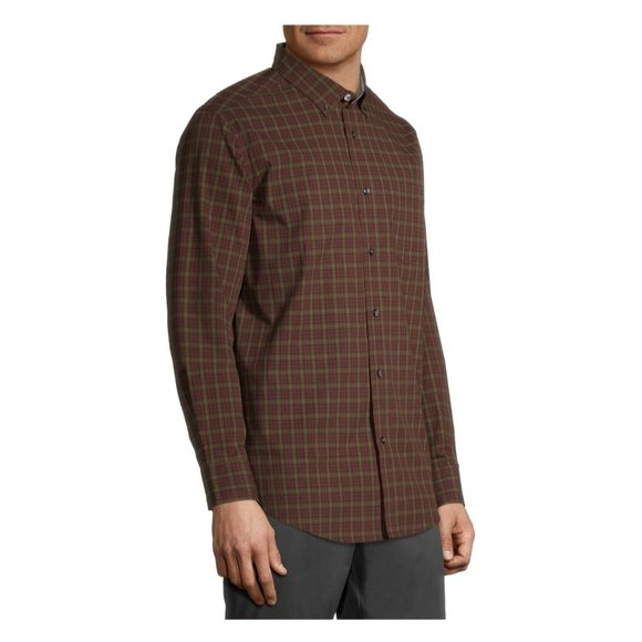 NWT George Men's Casual Comfort Laidback Long Sleeve Stretch Poplin Shirt SZ 2X - Picture 4 of 5